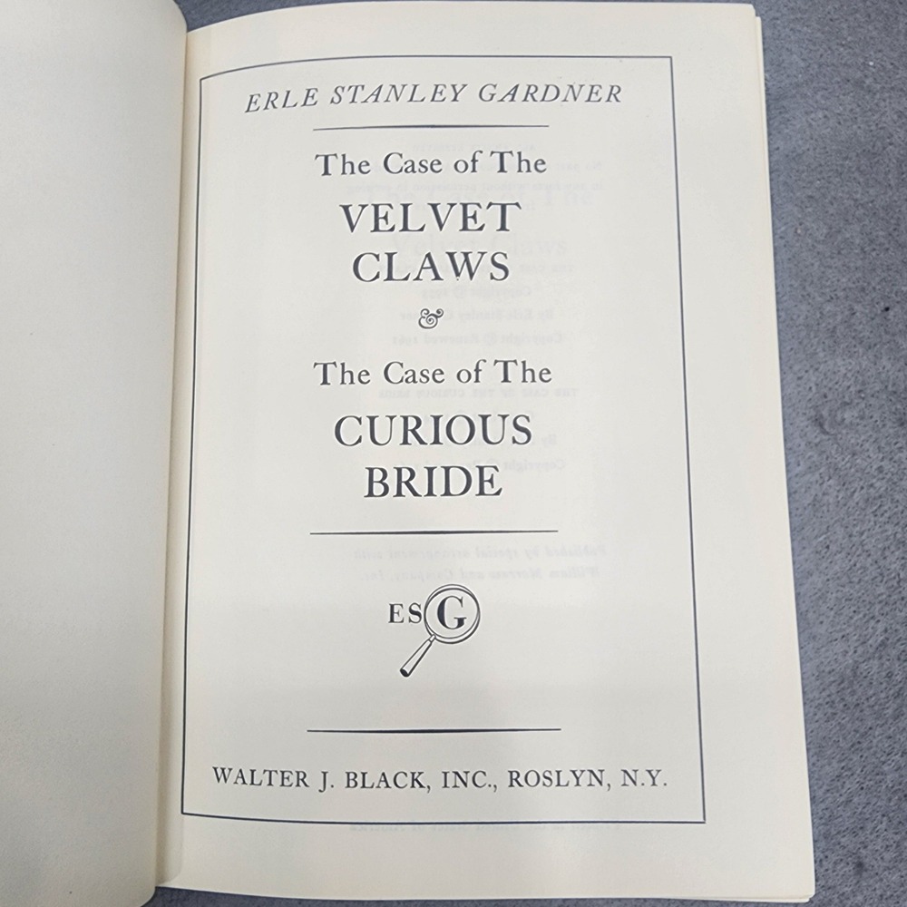 Walter J. Black Erle Stanley Gardner Perry Mason Mystery Grey Hardcover Book
